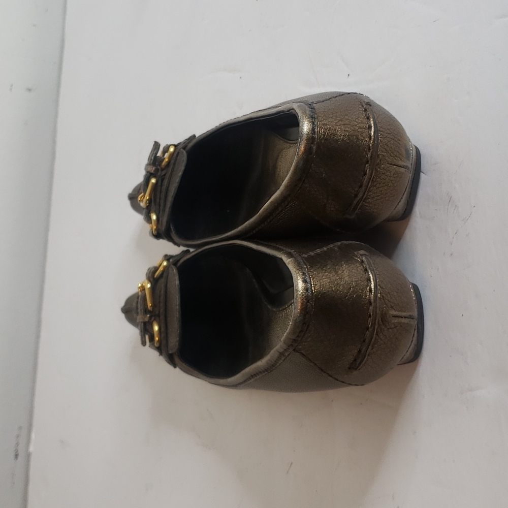 Prada Buckle Gold Shimmer Shoe Size 7 (38) - Picture 6 of 7